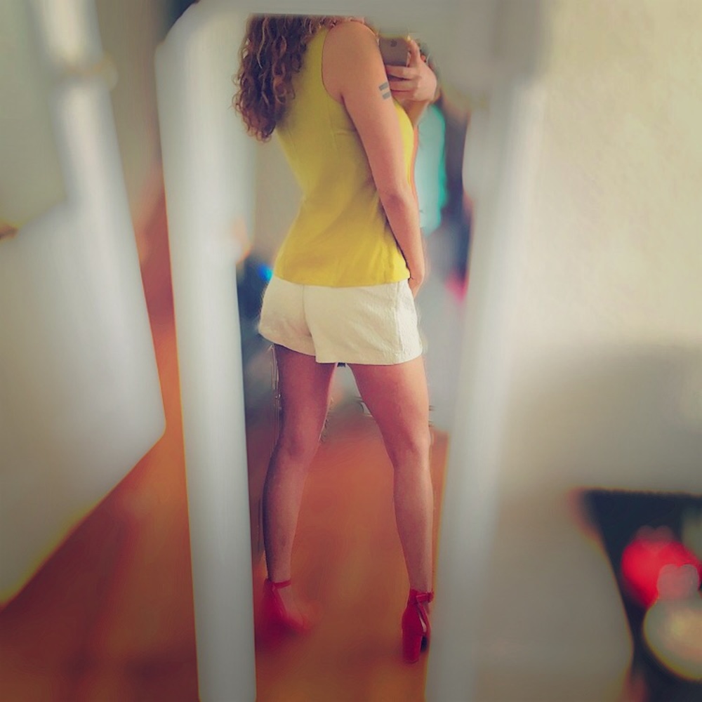 Fitted Yellow Blouse